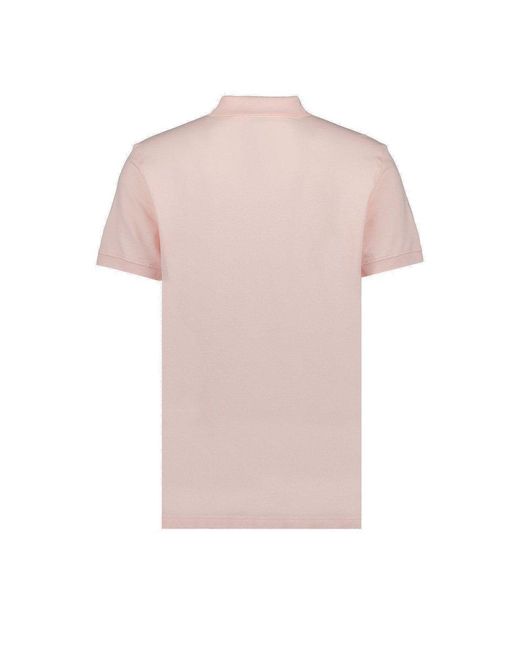 KENZO Pink Logo Detailed Polo Shirt for men