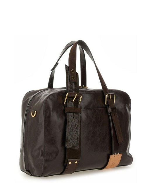 Moschino Black Top Handle Tote Bag