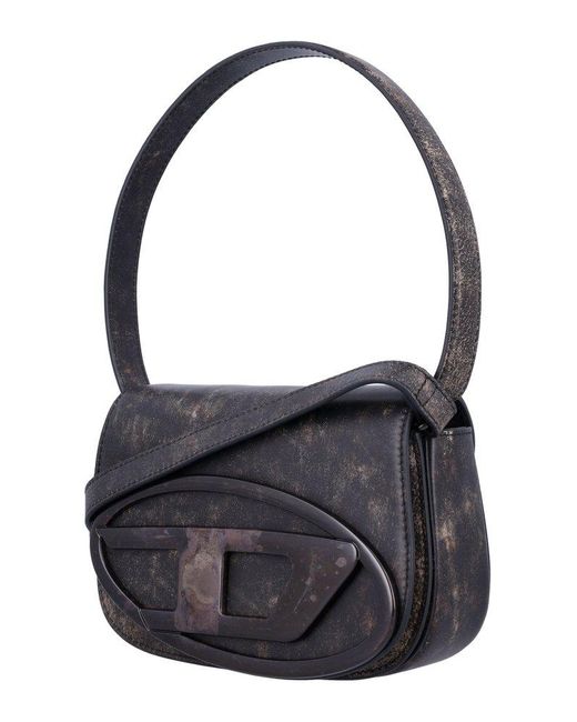 DIESEL Black 1 Dr Vintage Leather Bag