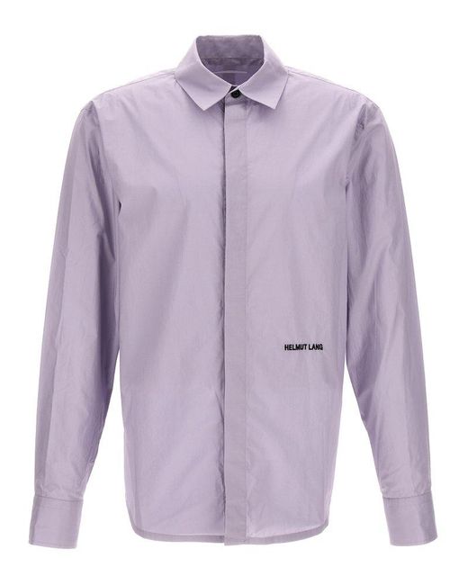 Helmut Lang Purple Embroidered Logo Shirt Shirt, Blouse for men