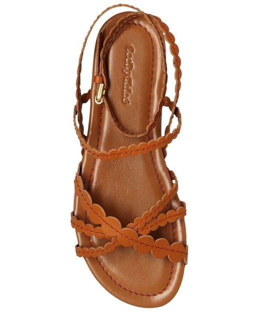 See By Chloé Brown Kaddy Ankle-strapped Sandals