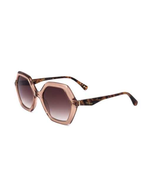 Ted Baker Pink Geometric-Frame Sunglasses