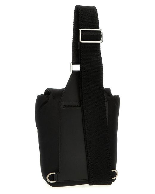 Dolce & Gabbana Black Logo Plaque Fanny Pack Crossbody Bags for men