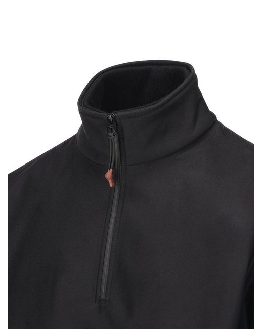 Loro Piana Black Meribel Hal-zipped Pullover for men