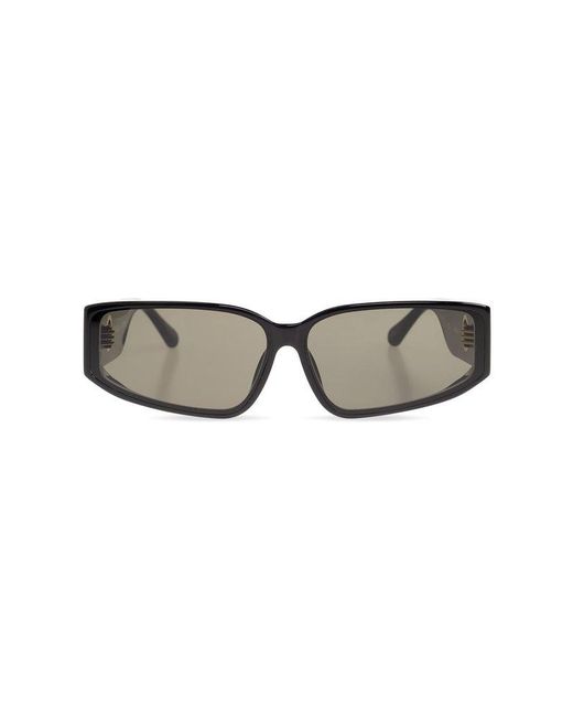 Linda Farrow Black Logo-engraved Sunglasses,