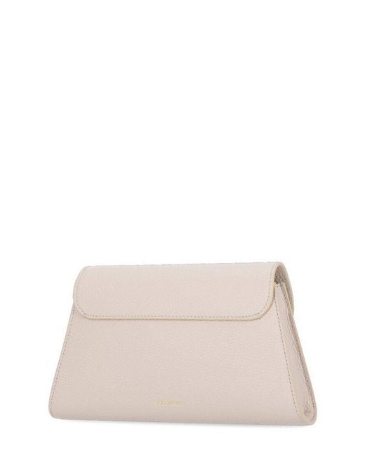 Coccinelle Natural Dew Foldover Top Small Shoulder Bag