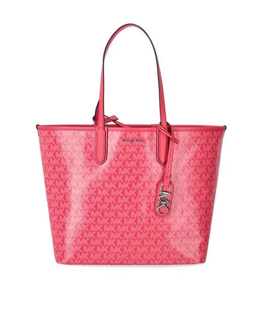 Michael Kors Pink Eliza Monogram-jacquard Tote Bag