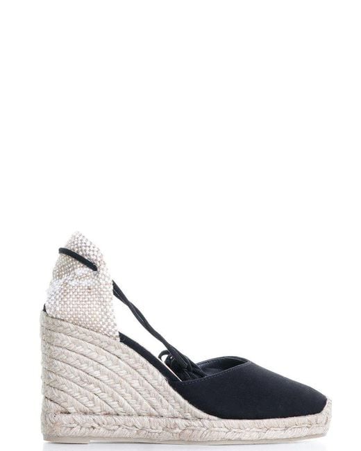 Castaner Blue Carina Round-toe Wedge Espadrilles