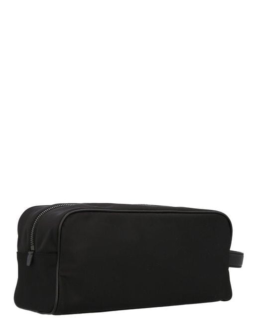 Dolce & Gabbana Black Nylon Wash Bag for men