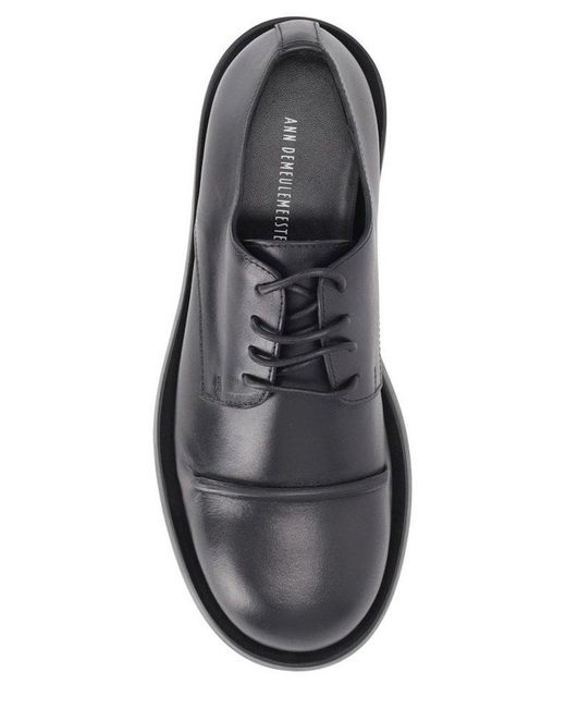 Ann Demeulemeester Black Dex Pintuck Derby Shoes