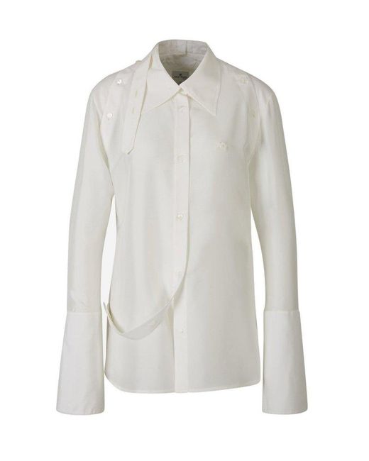 Courreges White Silk Modular Shirt
