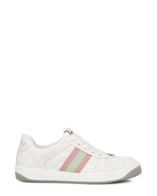 Gucci Cruise Lace up Sneakers in White Lyst Australia