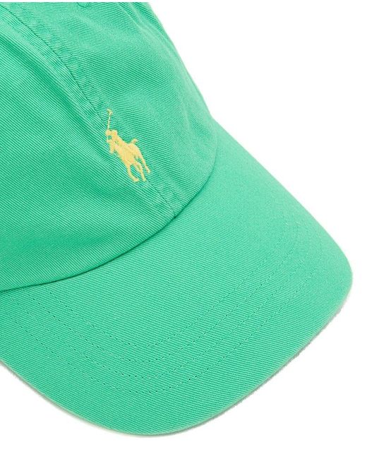 Polo Ralph Lauren Green Pony Embroidered Baseball Cap
