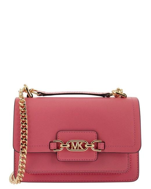 MICHAEL Michael Kors Red Heather Extra-small Leather Shoulder Bag