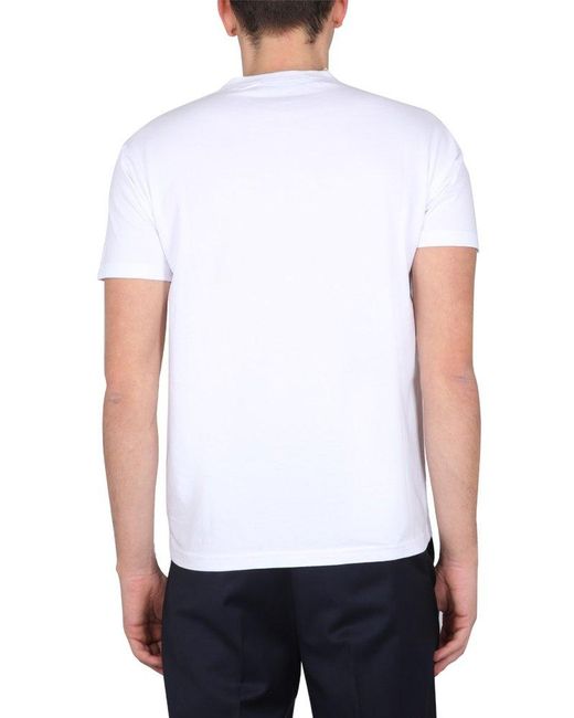Vivienne Westwood White Orb Embroidered Crewneck T-shirt for men