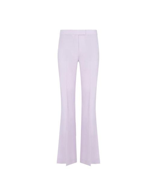 Theory Purple Pressed-crease Flared Trousers