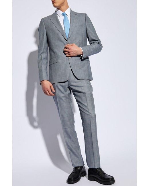 Paul Smith Blue Checked Suit for men