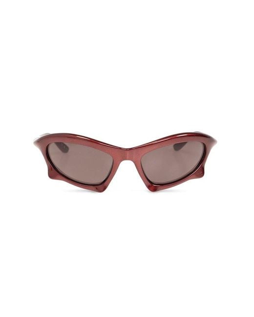 Balenciaga Red 'bat' Sunglasses,