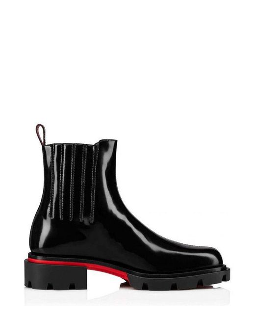 Christian Louboutin Black Cheney Walk Ankle Boots for men