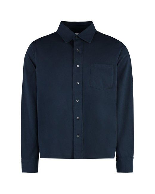 Aspesi Blue Cotton Shirt for men