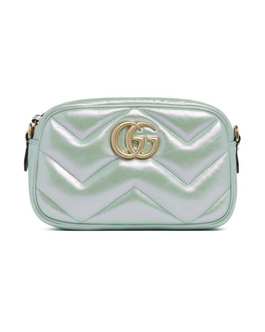 Gucci Blue GG Marmont Small Shoulder Bag