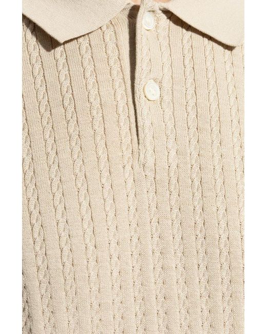 Theory Natural Knitted Polo for men