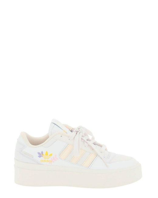 adidas originals forum bonega platform trainers in off white