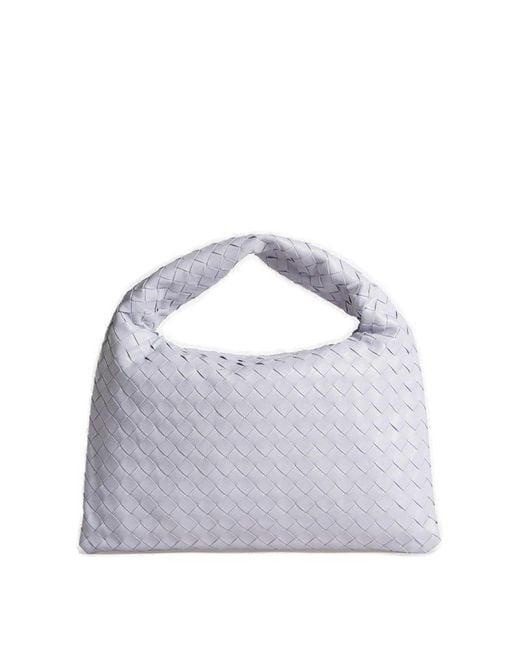 Bottega Veneta White Hop Small Shoulder Bag