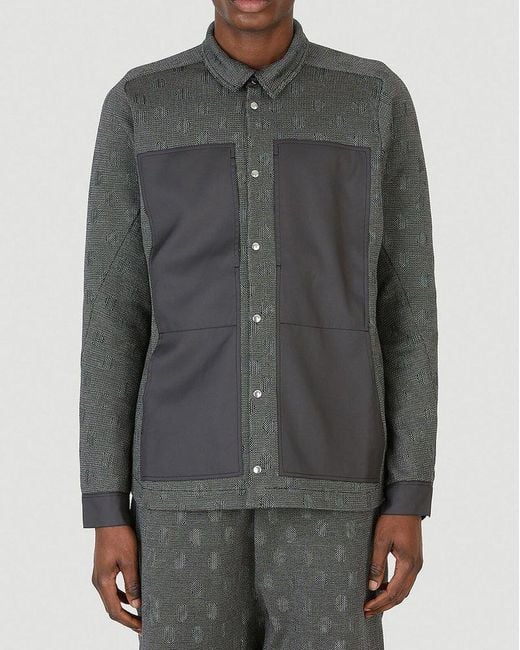 Byborre Gray Multi Panel Design Shirt for men