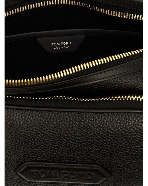 Tom Ford Logo Fanny Pack Crossbody Bags Black for men