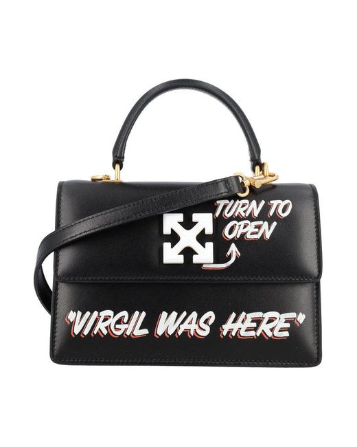 Off-White c/o Virgil Abloh Black Jitney 1.4 Vigin Was Here Tote Bag