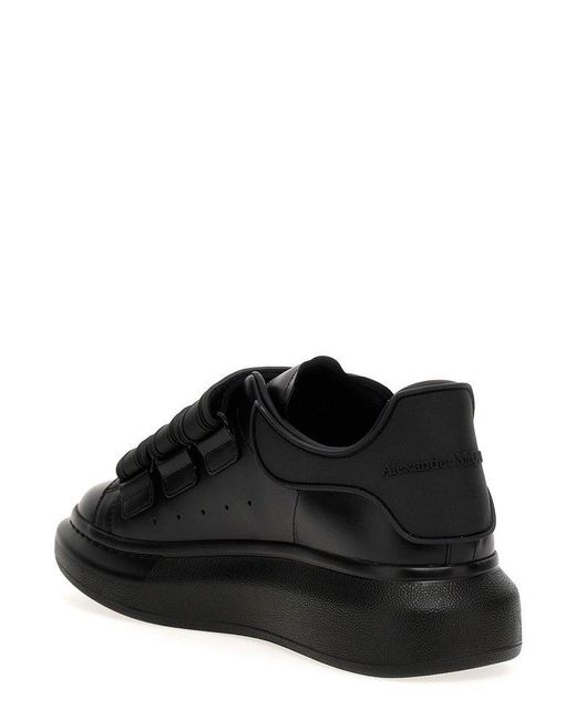 Alexander McQueen Black Larry Oversized Touch-strap Sneakers for men