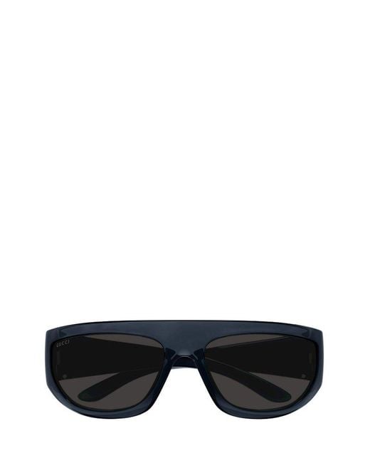 Gucci Black Rectangle Frame Sunglasses for men