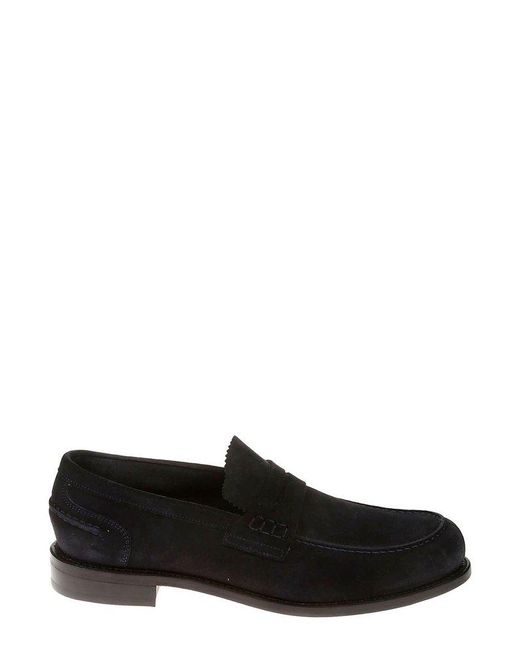 BERWICK  1707 Black Classic Penny Loafers for men