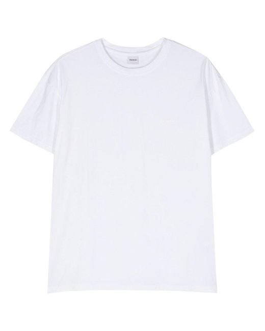 Aspesi White Short-sleeved Crewneck T-shirt for men