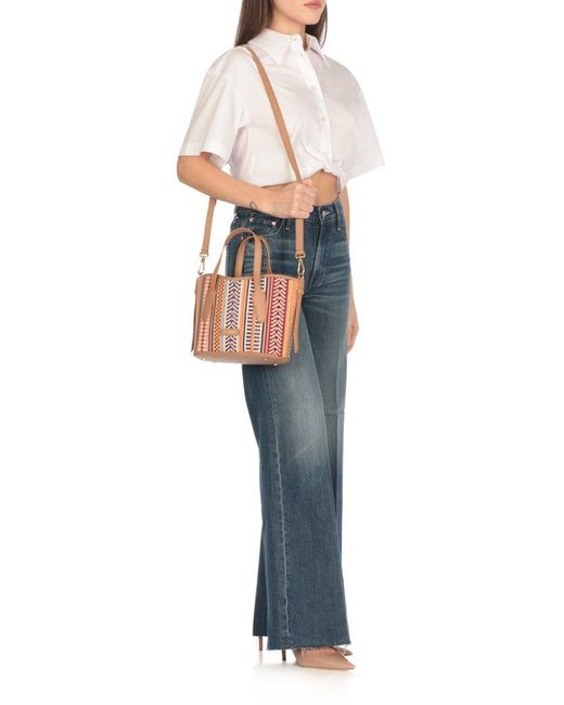 Coccinelle Multicolor Logo Patch Top Handle Bag