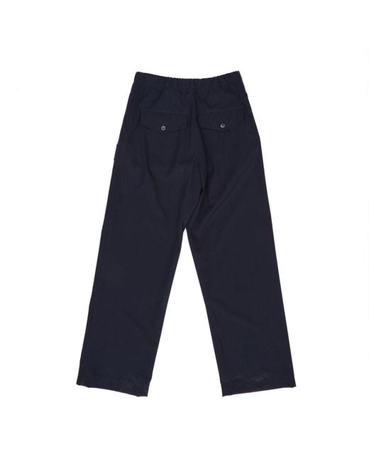 Dries Van Noten Blue Elasticated Drawstring Waistband Trousers for men