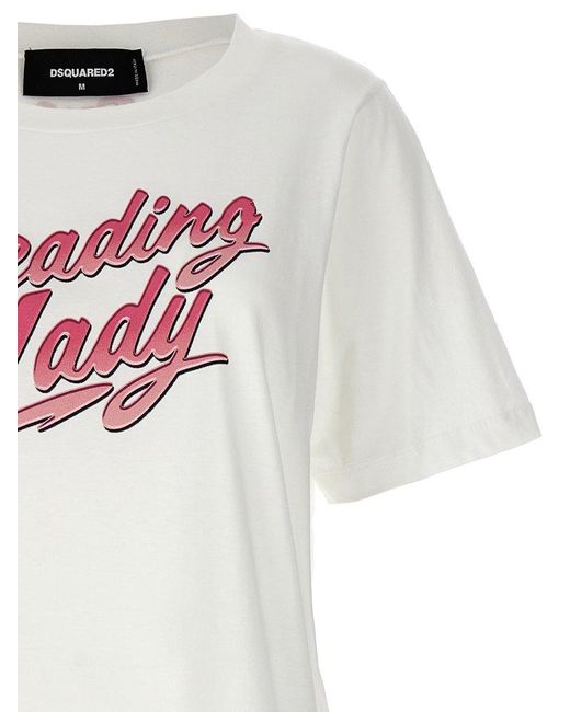 DSquared² White 'Leading Lady' T-Shirt