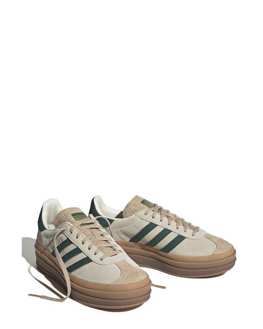 Adidas Originals Green Gazelle Bold Lace-Up Sneakers