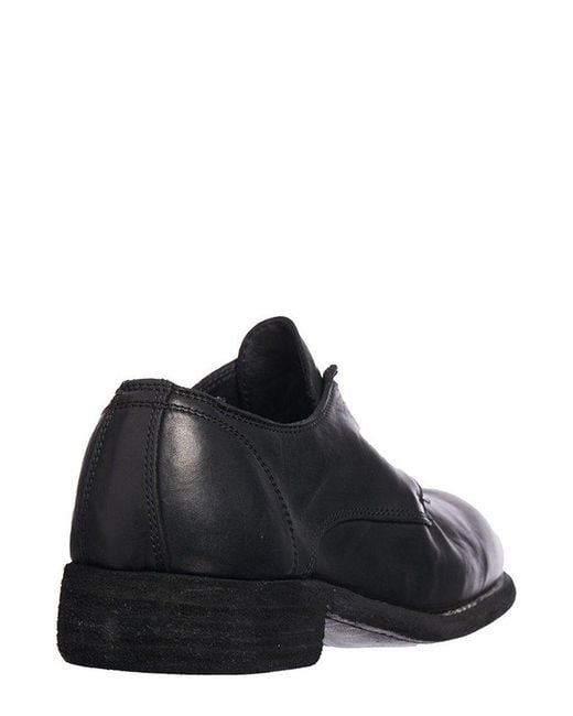 Guidi Black 992 Round Toe Lace-up Shoes