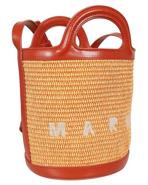 Marni Orange Tropicalia Mini Bucket