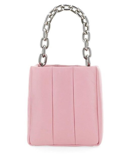 Stand Studio Pink Chain-linked Quilted Tote Bag