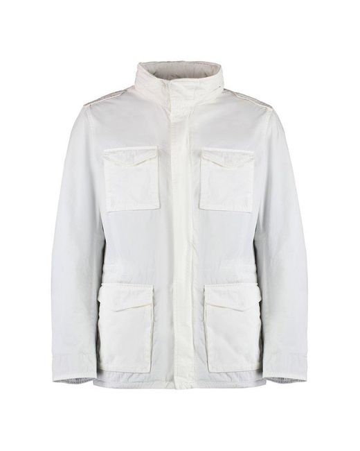 Herno White Field Button-Front Cotton Jacket for men