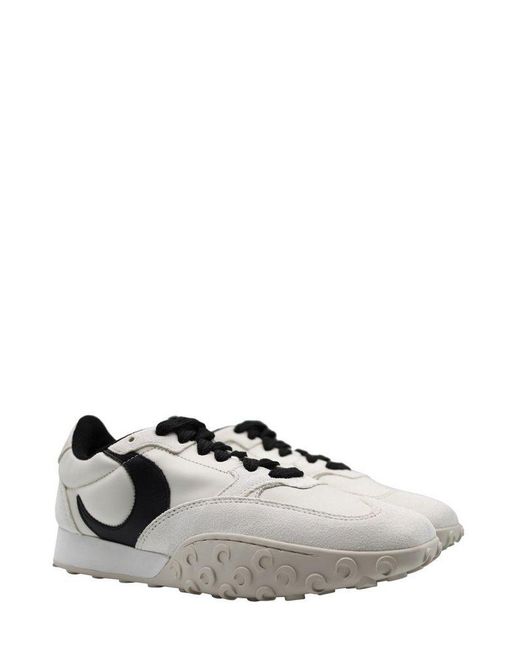 MARINE SERRE White Ms-rise 22 Lace-up Sneakers