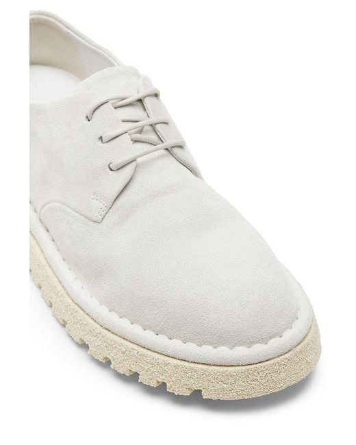 Marsèll White Sancrispa Alta Pomice Derby Shoes