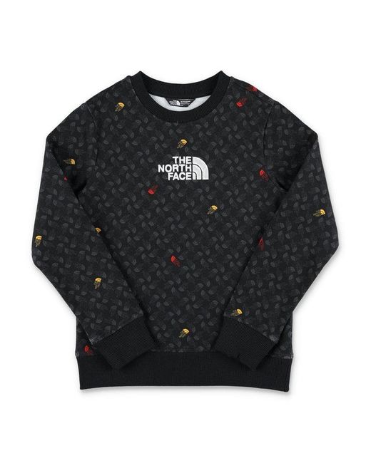 The North Face Black All-over Patterned Crewneck Sweatshirt
