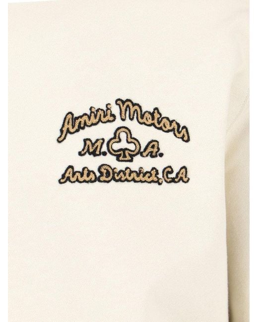 Amiri Natural Logo Detailed Crewneck Sweatshirt for men