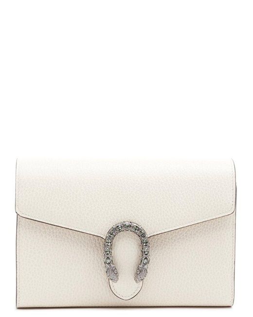 Gucci White Dionysus Mini Clutch Bag