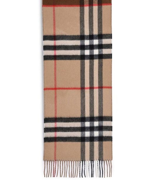 Burberry Multicolor Checked Fringed-edge Scarf