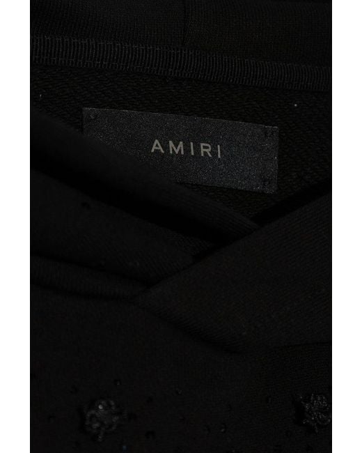 Amiri Black Shorts With Application, for men